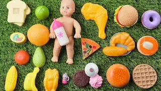 Cute Baby Doll Eating Toy Food 🍟🍼 | Kids Fun Video