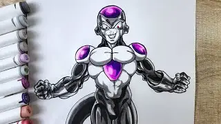 C&oacute;mo dibujar a Black Freezer [Nueva Forma] - Tutorial de dibujo paso a paso [Dragon Ball]