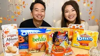 TRYING HALLOWEEN FALL SNACKS MUKBANG 2020
