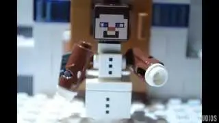 LEGO MINECRAFT - Snow Hideout fight (stopmotion) ORIGINAL