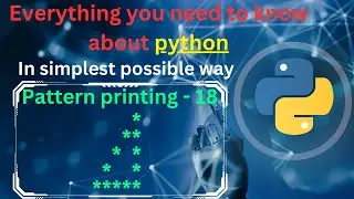 Pattern printing 18 | hollow left half pyramid  | pattern printing in python | python full course