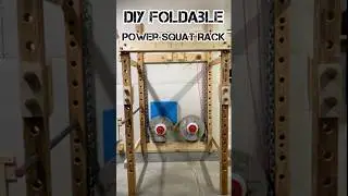 DIY Foldable Power Squat Rack || Garage Gym