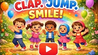 Clap Jump Smile! 😄 Fun Kids Dance Song | Action Songs for Children