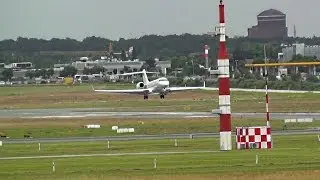 Spectacular Rough Landing of a Bombardier Global Express