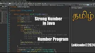 Strong Number in Tamil|Java| Numberprograms |Eclipse Environment #java #javatamil #programming