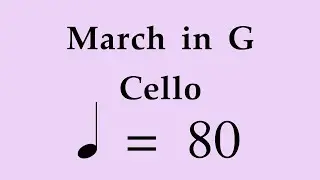 Suzuki Cello Book 2 | March in G | Piano Accompaniment | 80 BPM