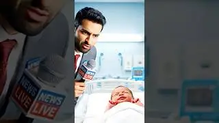 Baby vs. Reporter: The Showdown 🤣#trending #aibaby #viral #reporter