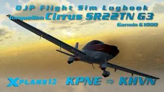 X-Plane 12 - TorqueSim Cirrus SR22TN G3 - Philadelphia to New Haven [Log 072]