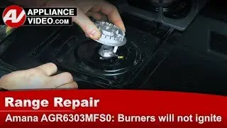 Amana Stove Repair - Burners Will Not Ignite - Spark Electrode