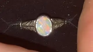 Making a sterling silver opal ring: Christmas gift.