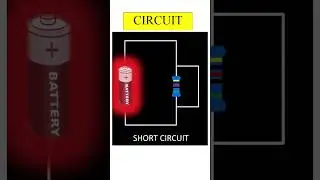 resistance serial parallel disconnected short circuit animation #shorts #electronic #physics