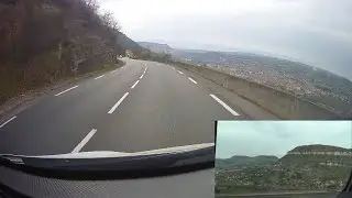 Fahrt Frankreich A75 nach Millau Richtung Nord
