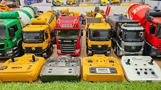 Rc truck scania mercedes huina dump truck truk molen excavator truck trailer mixer truck