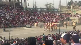 Wagah border... Indian Police March fast...