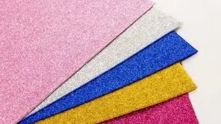 Glitter foam sheet craft idea || Flower pot from glitter paper