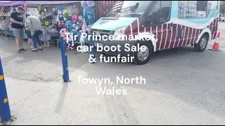 TIR PRINCE Market, Car Boot Sale & Funfair. Towyn North Wales 4k Walk About