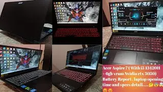 🔥 Acer Aspire 7  Full Review | Boot Time ⚡ Battery Report 🔋 Specs & Performance 🔥.  #AcerAspire7 