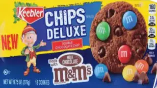 NEW Keebler Chips Deluxe Double Chocolate Chip Cookies with M&M's REVIEW