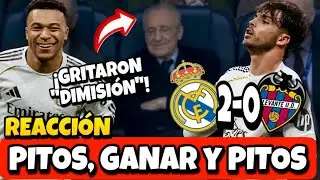 🚨🚨¡PITOS Y GRITOS DE FLORENTINO DIMISIÓN EN LA VICTORIA DEL MADRID AL LEVANTE EN EL BERNABÉU!