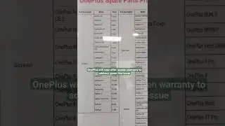 Good News From OnePlus Must Watch.One Plus Spare Part Price list. free screen replacement All models