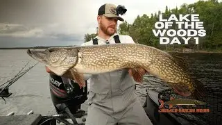 Big Pike On Musky Spots In A Cold Front - Lake Of The Woods Day 1