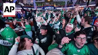 Eagles fans celebrate Super Bowl victory in Philadelphia
