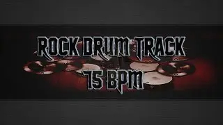 Slow Rock Drum Track 75 BPM (HQ,HD)