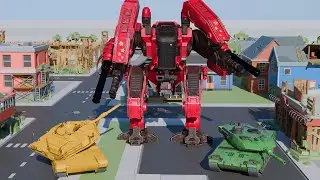 Tanks vs. Giant Robot Ultimate Battle for Survival | 3D Action Animation
