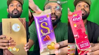 Cadbury diary milk silk strawberry chocolate ice cream lollipop mukbang asmr 