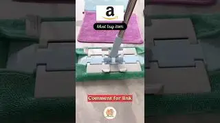 Microfibre Flat Mop with Clip-in Cloth Refill for Wet and Dry Floor Cleaning #amazonfind