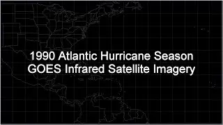 1990 Atlantic Hurricane Season GOES-7 Infrared Satellite Imagery Animation (HD 1280x720)
