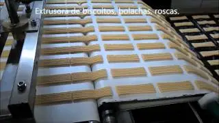 EXTRUSORA BISCOITOS, BOLACHAS, PALITO, ROSCAS, COLONIAL, ARTESANAL, EMBANDEJAMENTO AUTOMÁTICO