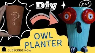 DIY OWL PLANTER USING KULLAD🦉 // #WASTETOWOW #ARTANDCRAFT #DIYCRAFT #OWLPLANTER #DIYPOT #EASYDIY //