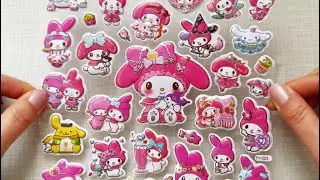 [paper diy] ASMR My Melody and Friends Stickers / Capybara Cute Stickers 