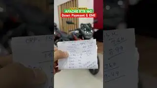 TVS Apache RTR 160 Down Payment & Monthly EMI? #shorts #tvs #apache #ytshorts #shubhamyadawans