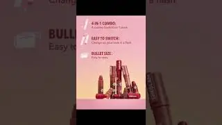SHEGLAM Mega Lip Stacks-Pink-Petal Stack 4 In 1 Creamy-Matte Red Lipstick Ki