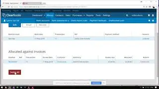 Clearbooks - allocating receipts to invices