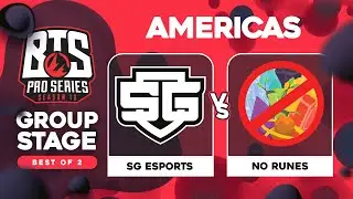 SG esports vs NoRunes Game 2 - BTS Pro Series 12 AM: Groups w/ Kmart & ET