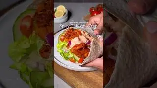 Spicy Chicken wraps !!  #highprotein Recipe in description 👇.