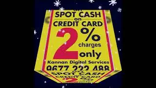 Spot Cash On Credit Card 2% Only