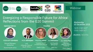 Energizing a Responsible Future for Africa: Reflections from the G20 Summit