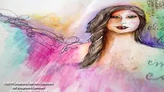 journal d'artiste * Inktense + gesso * art journaling