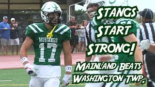 Mainland 26 Washington Twp. 7 | Football | Mustangs Roll to Open 2023 Season!
