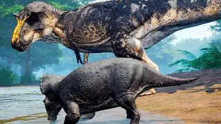 Em busca da Terra Prometida! Triceratops Nômade! Vida de Dinossauro | The Isle Realismo | (PT/BR)