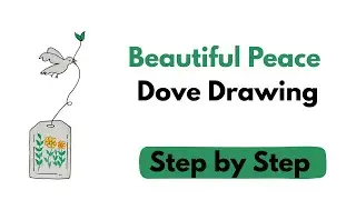Beautiful Peace Dove Drawing Step by Step 🕊️ | Easy Creative Art for Beginners | Cration by Rajni 
