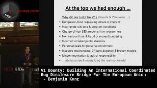 V1 Bounty Building A Coordinated Bug Disclosure Bridge For The EU   Benjamin Kunz