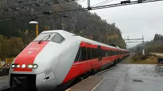 NSB 73 arrives at Marnardal station