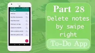 Part 28 | Delete notes by swiping right