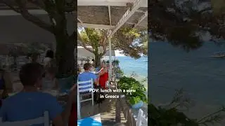 POV: lunch with a view in Greece 🇬🇷 #greece #europe  #travel #greekislands