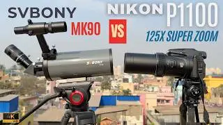 Nikon P1100 125X Superzoom vs SVBONY MK90 Telescope &mdash; Ultimate Zoom Battle on Moon & Planets!